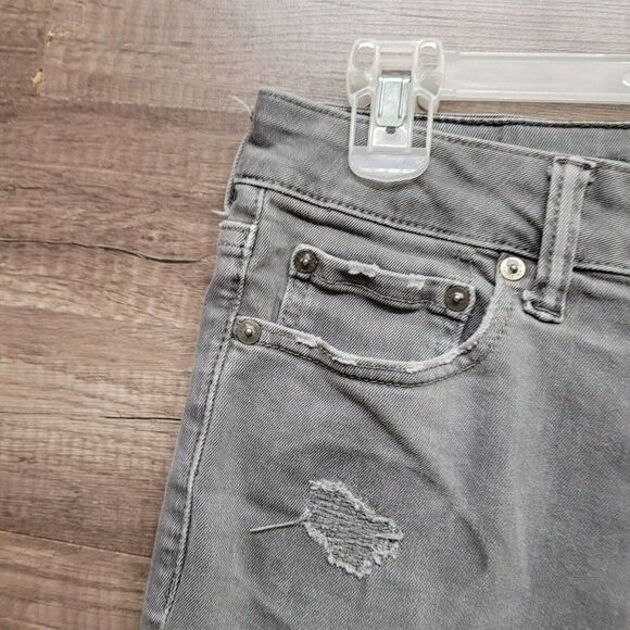 American Eagle Gray Mens 28X32 Airflex + Plus Skinny Jeans Denim Distressed - Picture 6 of 16